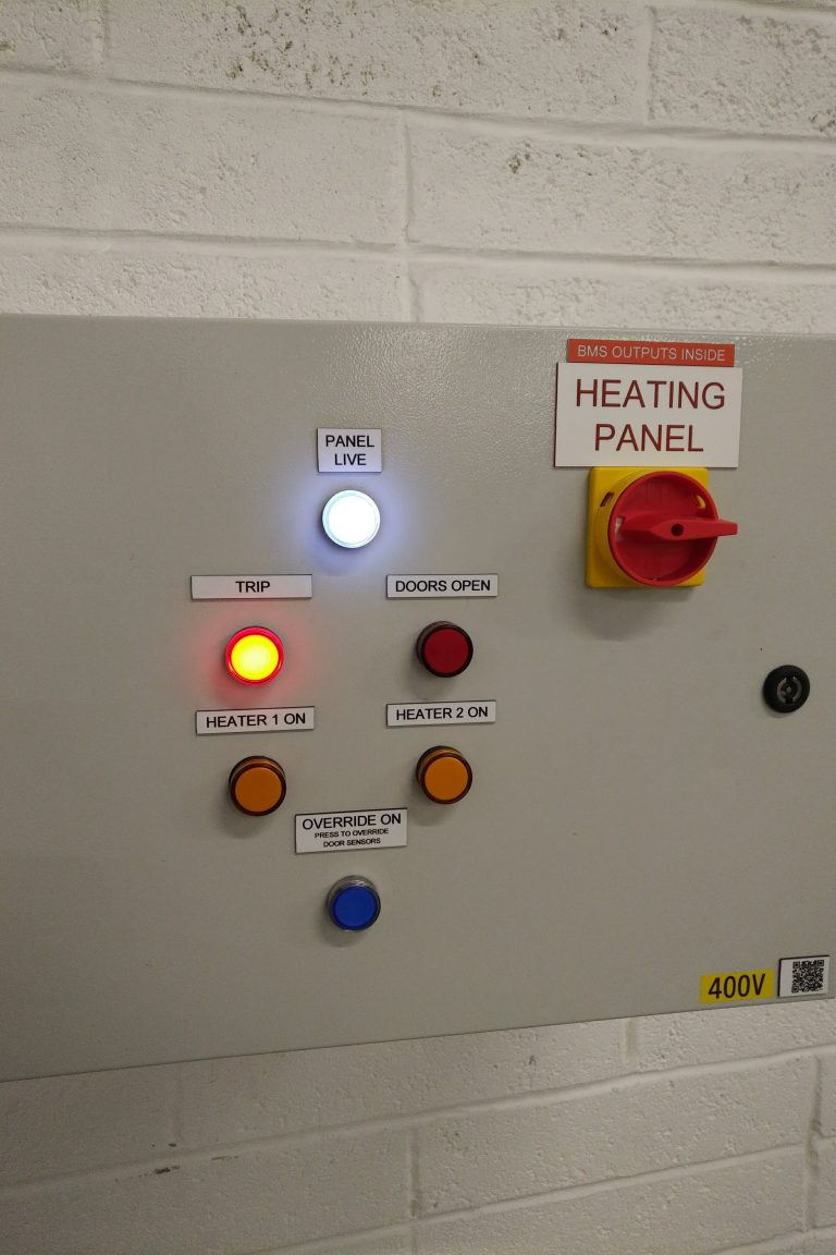 Custom-built industrial heating control panel manufactured by IGS Electrical.